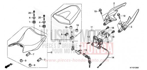 SIEGE CBR125RTD de 2013